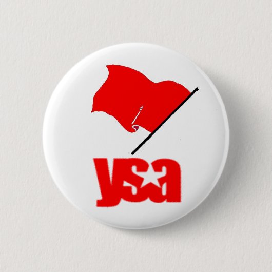 YSA rote Fahne Button (Vorderseite)