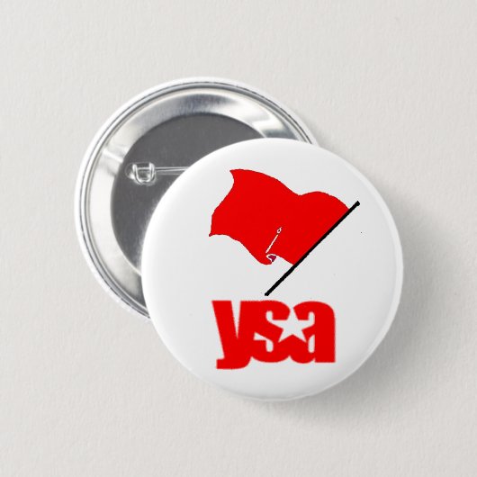 YSA rote Fahne Button (Vorne & Hinten)