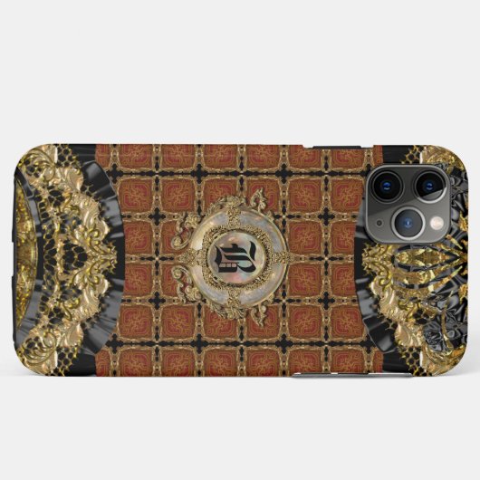 Ysabeau Gothic Baroque Style Beautiful Monogram Case-Mate iPhone Hülle (Rückseite (Horizontal))