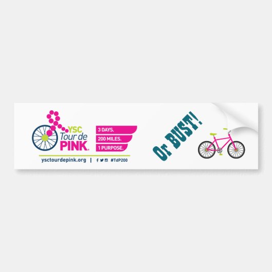 YSC Ausflug de Pink oder Fehlschlag! Autoaufkleber (Vorne)