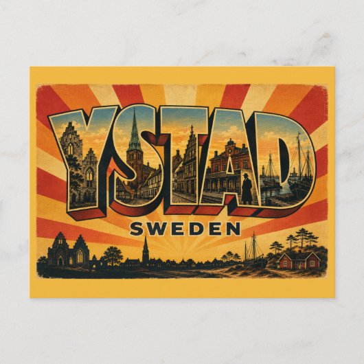 Ystad Schweden Wallanders Stadt Postkarte (Vorderseite)