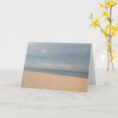 Ystad Strand mit einer leeren Karte des (Gelbe Blume)