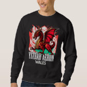 Ystrad Aeron Wales Welsh Flag Y Ddraig Goch Dragon Sweatshirt (Vorderseite)