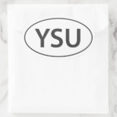 YSU Euro-Decal Ovaler Aufkleber (Tasche)