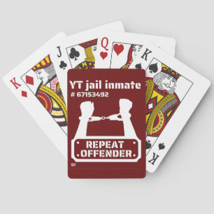 "YT JAIL INMATE" lustige Gefängnisinsasse Spielkarten