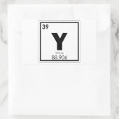 Yttrium-Symbol-Chemieformel Rechteckiger Aufkleber (Tasche)