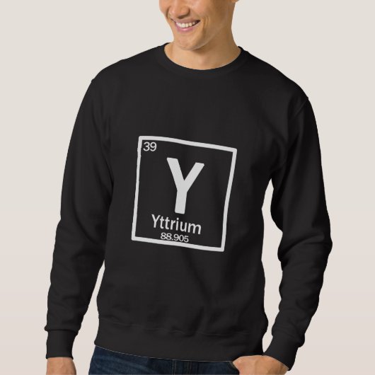 Yttrium Y chemisches Element Sweatshirt (Vorderseite)