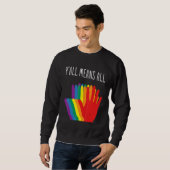 Yu2019all bedeutet, dass alle Rainbow-Hörer-Flag-L Sweatshirt (Vorne ganz)