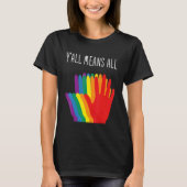 Yu2019all bedeutet, dass alle Rainbow-Hörer-Flag-L T-Shirt (Vorderseite)