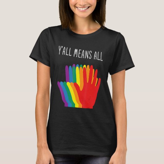 Yu2019all bedeutet, dass alle Rainbow-Hörer-Flag-L T-Shirt (Vorderseite)