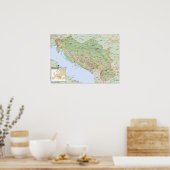 YU mapa hrvatski Poster (Küche)