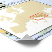 YU mapa hrvatski Poster (Ecke)