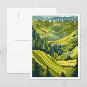 Yuanyang-Reisterrassen China Reise Postkarte
