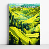 Yuanyang Rice Terraces China Travel Poster Canvas Leinwanddruck