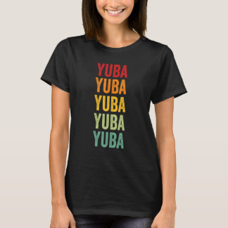 Yuba County California Regenbogen-Text-Design T-Shirt