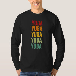 Yuba County California Regenbogen Text T-Shirt