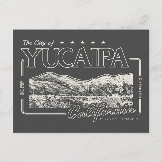 YUCAIPA - SAN BERNARDINO KALIFORNIEN POSTKARTE (Vorderseite)