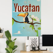 Yucatan Bird Vintager Urlaub Poster (Heimbüro)
