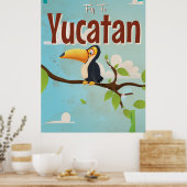 Yucatan Bird Vintager Urlaub Poster (Küche)