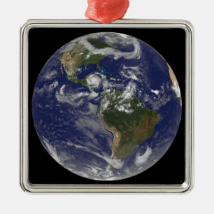 Yucatan-Halbinsel Hurrikan-Dekan-Approaches Silbernes Ornament