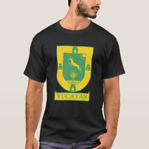 Yucatan Halbinsel Mexiko Wappen mit Agave T-Shirt