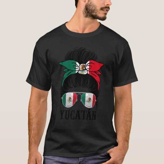 Yucatan Mexico Pride Mexican Flag State T-Shirt (Vorderseite)