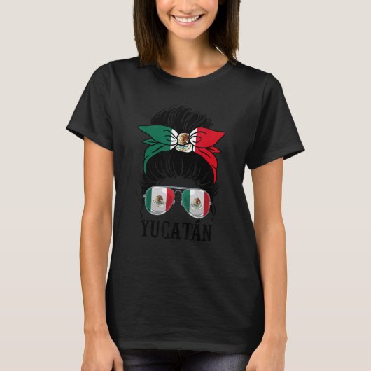 Yucatan Mexico Pride Mexican Flag State T-Shirt (Vorderseite)