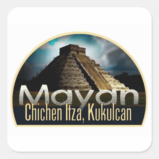 YUCATAN Mexico Quadratischer Aufkleber (Vorderseite)