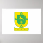 Yucatan, mexikanische Flagge Poster (Vorne)