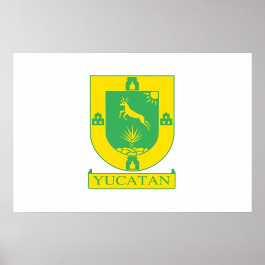 Yucatan, mexikanische Flagge Poster (Vorne)