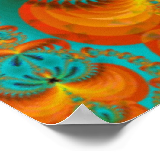 Yucatan Psychedelic Mexico Visiones Poster (Ecke)