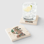 Yucatan Psychedelic Mexico Visiones Steinuntersetzer (Seitenansicht)