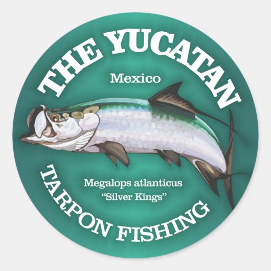 Yucatan (Tarpon) Runder Aufkleber (Vorderseite)