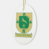 Yucatán-Wappen - Mexiko Keramik Ornament (Links)
