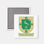 Yucatán-Wappen - Mexiko-Magnet Magnet (Vorderseite/Rückseite)