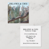 Yucca Aloe Wüste Foto Landscaper Garden Cactus Quadratische Visitenkarte (Vorne/Hinten)