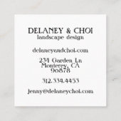 Yucca Aloe Wüste Foto Landscaper Garden Cactus Quadratische Visitenkarte (Rückseite)