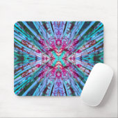 Yucca Op Art in Türkis Mousepad (Mit Mouse)