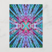 Yucca Op Art in Türkis Postkarte (Vorderseite)