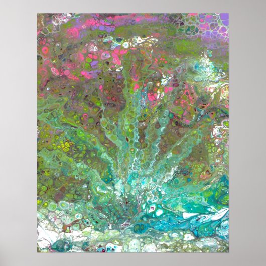 "Yucca Patio", acrylic, impressionism, art Poster (Vorne)