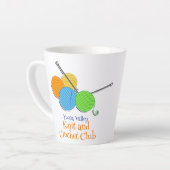 Yucca Valley Strick and Crochet Club - bearbeitbar Milchtasse (Linke Ecke)