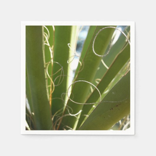 Yucca Verlasse grüne Naturfotografie Serviette (Vorderseite)