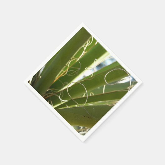 Yucca Verlasse grüne Naturfotografie Serviette (Ecke)