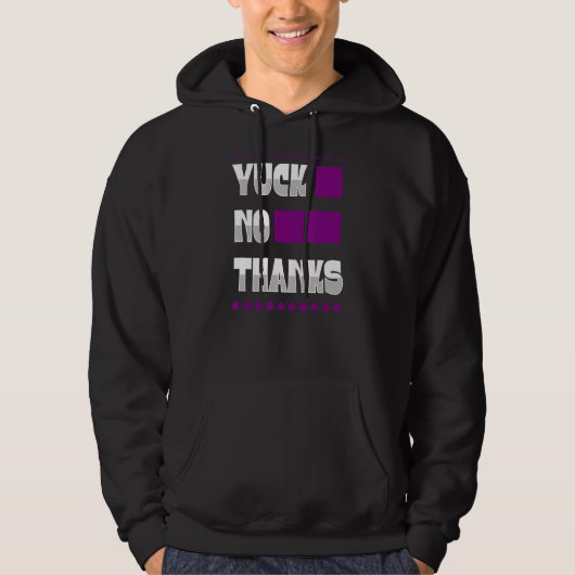 Yuck No dank Ace Symbol asexual Stolz Ästhetik Hoodie (Vorderseite)