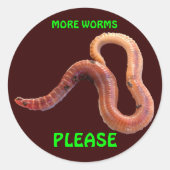 Yucky Worm Sticker (Vorderseite)