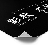 Yuen Kay Shan Wing Chun Vererbung Chart Wall Art Poster (Ecke)