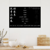 Yuen Kay Shan Wing Chun Vererbung Chart Wall Art Poster (Küche)