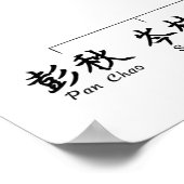 Yuen Kay Shan Wing Chun Vererbung Chart Wall Art Poster (Ecke)