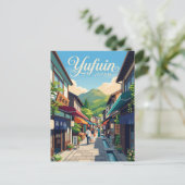 Yufuin Onsen Gasse Japan Postkarte (Stehend Vorderseite)
