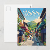 Yufuin Onsen Gasse Japan Postkarte (Vorne/Hinten)